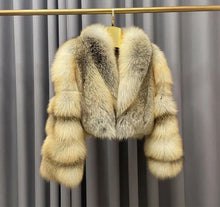 Load image into Gallery viewer, Gold Island Fox Fur Coat (on sale!)