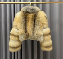 Load image into Gallery viewer, Gold Island Fox Fur Coat (on sale!)