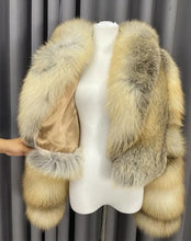 Load image into Gallery viewer, Gold Island Fox Fur Coat (on sale!)