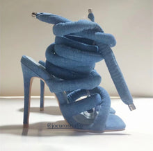 Load image into Gallery viewer, Act Up Lace Up Heels